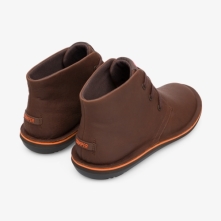 Camper Beetle Ankle Boots Dark Brown - Mens Singapore MAZMXV-010